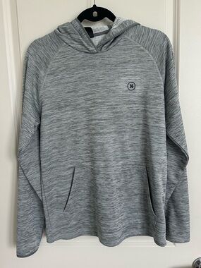 Hurley Men's Heather Gray Pullover Hoodie